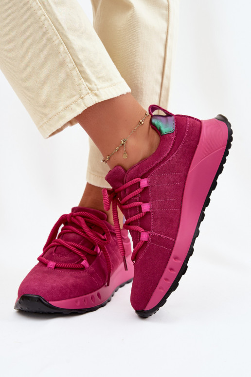 Naisten nubukist sneakers jalatsid Bemela roosa