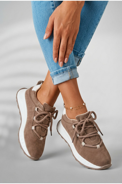Naisten nubukist sneakers jalatsid Bemela pruun