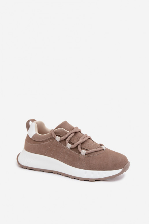 Naisten nubukist sneakers jalatsid Bemela pruun