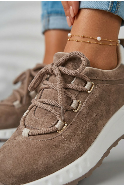 Naisten nubukist sneakers jalatsid Bemela pruun