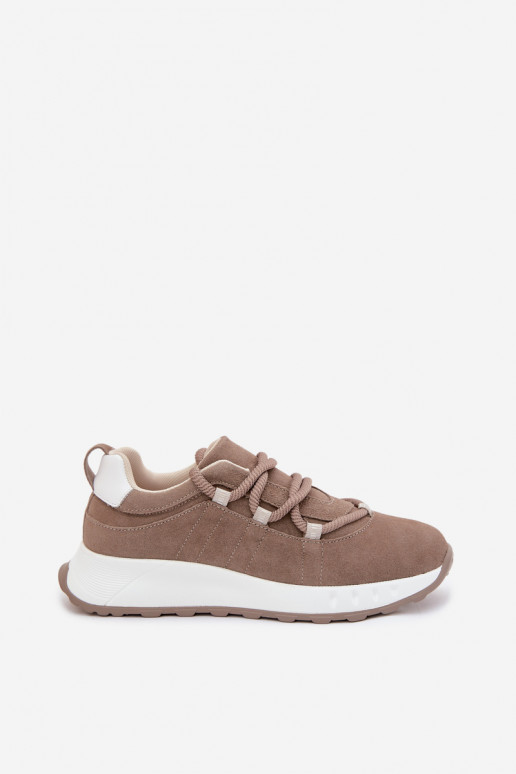 Naisten nubukist sneakers jalatsid Bemela pruun