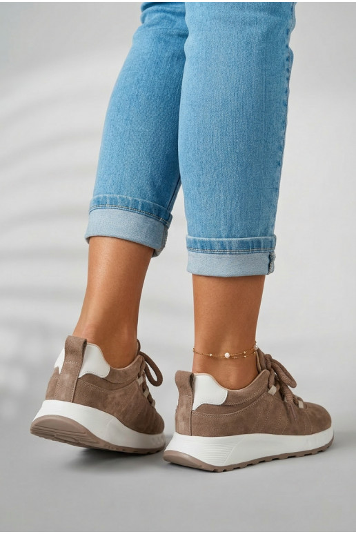 Naisten nubukist sneakers jalatsid Bemela pruun