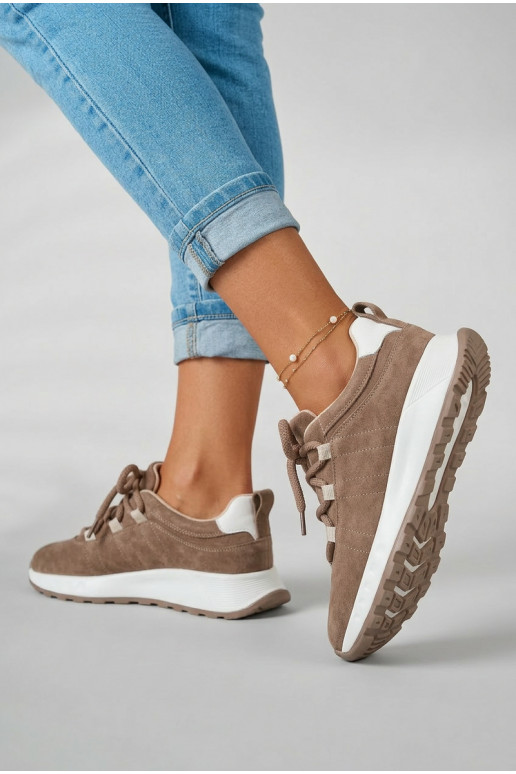 Naisten nubukist sneakers jalatsid Bemela pruun