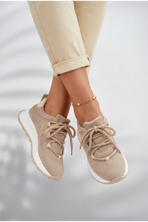 Naisten nubukist sneakers jalatsid Bemela beež