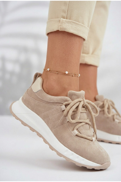 Naisten nubukist sneakers jalatsid Bemela beež