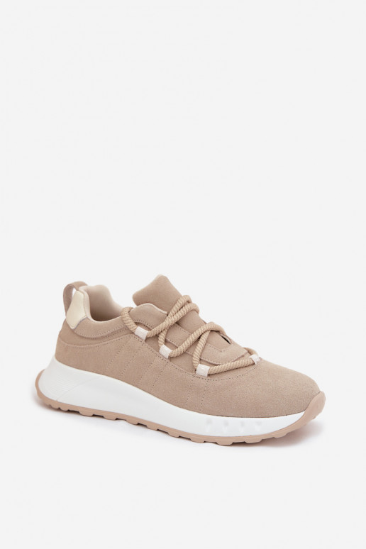 Naisten nubukist sneakers jalatsid Bemela beež