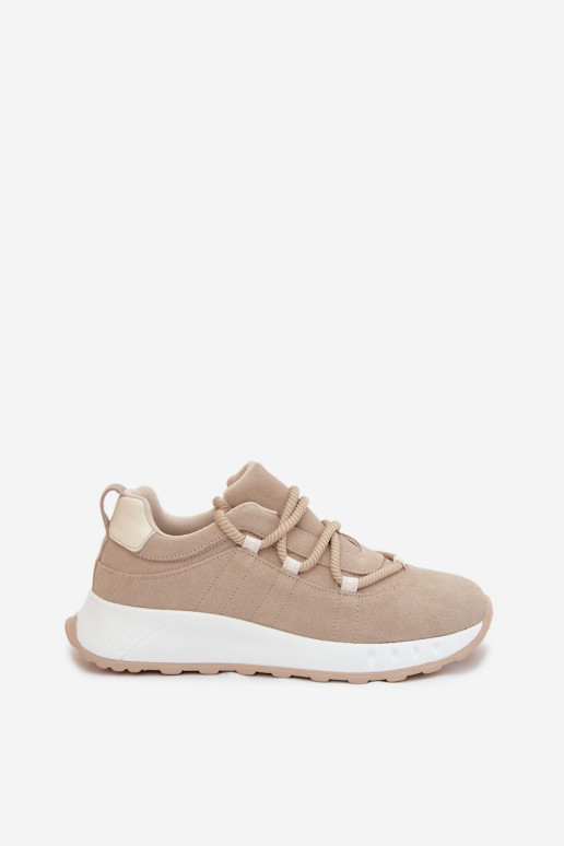 Naisten nubukist sneakers jalatsid Bemela beež