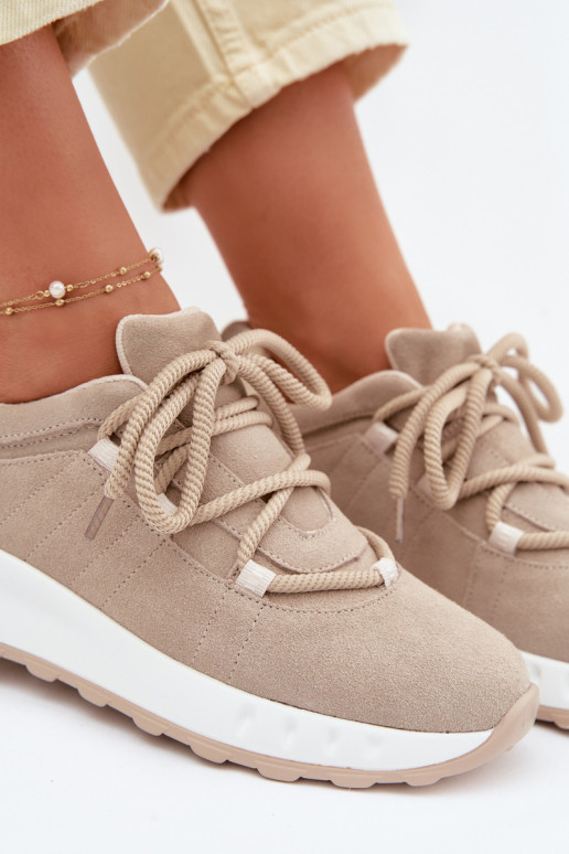 Naisten nubukist sneakers jalatsid Bemela beež