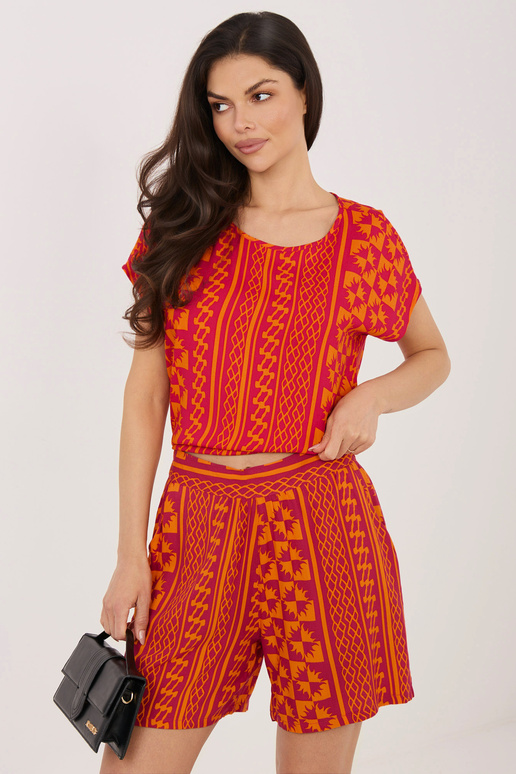 Szorty-D73771M62489KD-pomarańczowy
