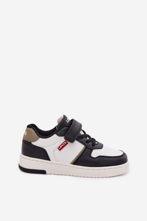 Laste spordijalatsid LEVI'S KICK SE VIRV0152S kleepuvate kinnitustega valge-must
