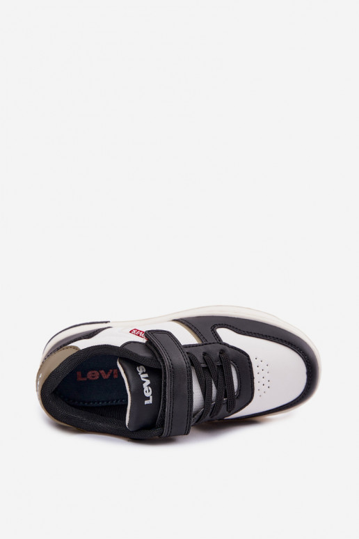 Laste spordijalatsid LEVI'S KICK SE VIRV0152S kleepuvate kinnitustega valge-must