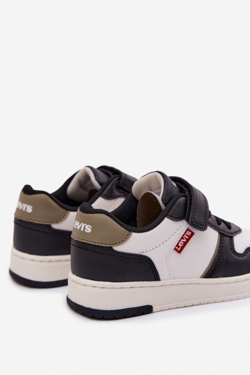 Laste spordijalatsid LEVI'S KICK SE VIRV0152S kleepuvate kinnitustega valge-must