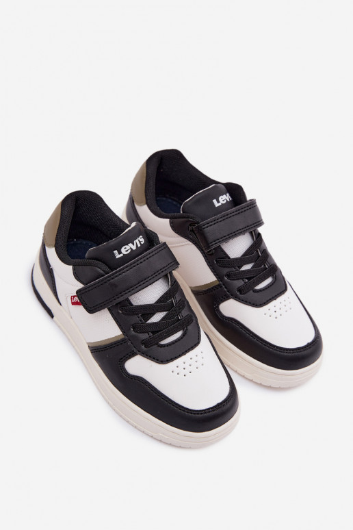 Laste spordijalatsid LEVI'S KICK SE VIRV0152S kleepuvate kinnitustega valge-must