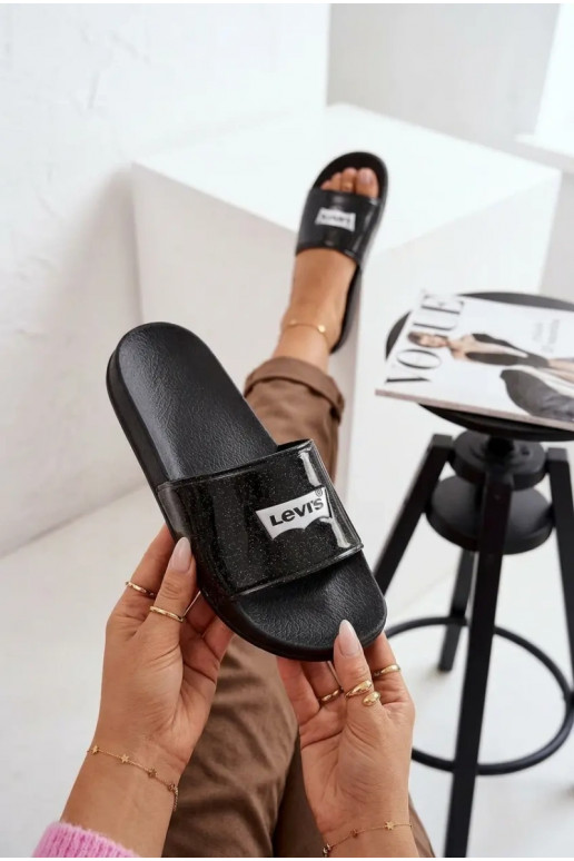 Nuorten sandaalit LEVI'S VPOL0251S-2693 musta kiiltävällä