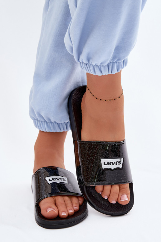 Nuorten sandaalit LEVI'S VPOL0251S-2693 musta kiiltävällä