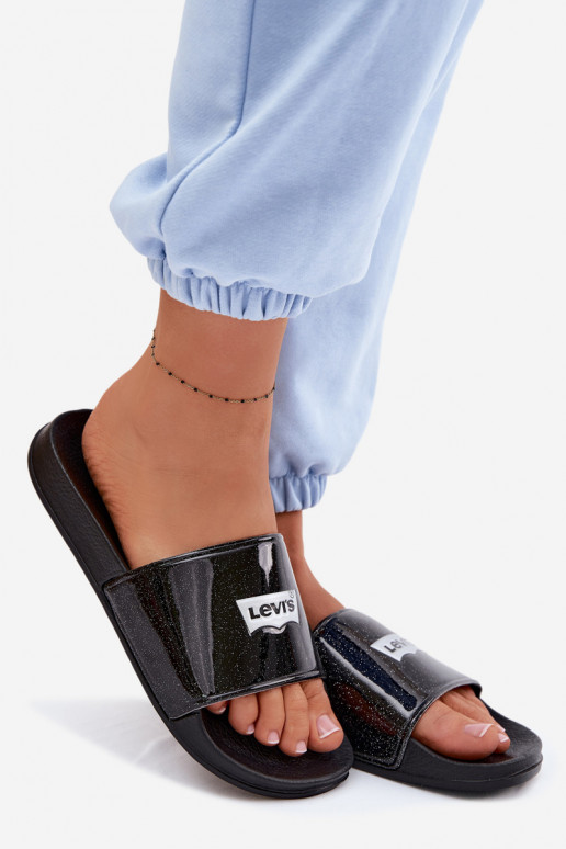 Nuorten sandaalit LEVI'S VPOL0251S-2693 musta kiiltävällä
