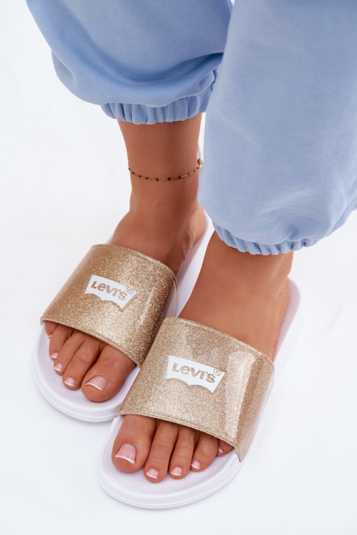 Nuorten sandaalit LEVI'S VPOL0251S-3923 kultainen kiiltävällä