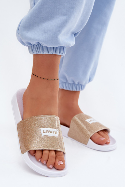 Nuorten sandaalit LEVI'S VPOL0251S-3923 kultainen kiiltävällä