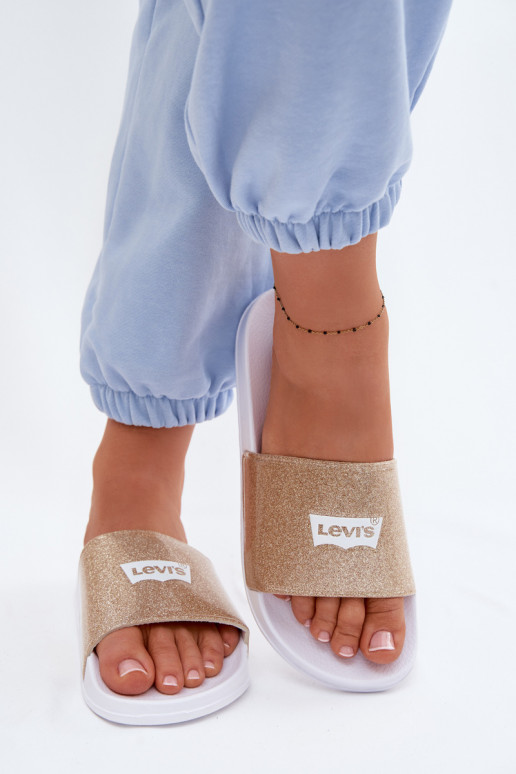 Nuorten sandaalit LEVI'S VPOL0251S-3923 kultainen kiiltävällä