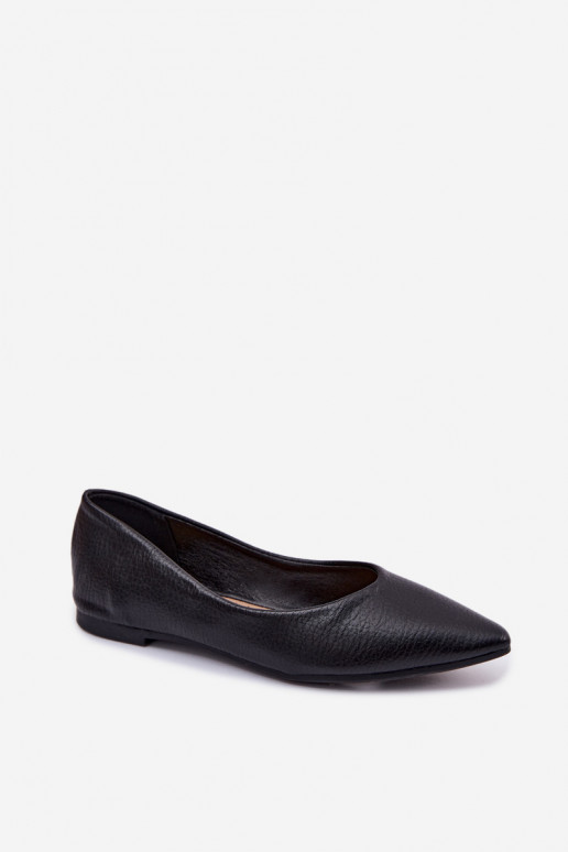 Mustad kunstnahast ballerinad Nelisa