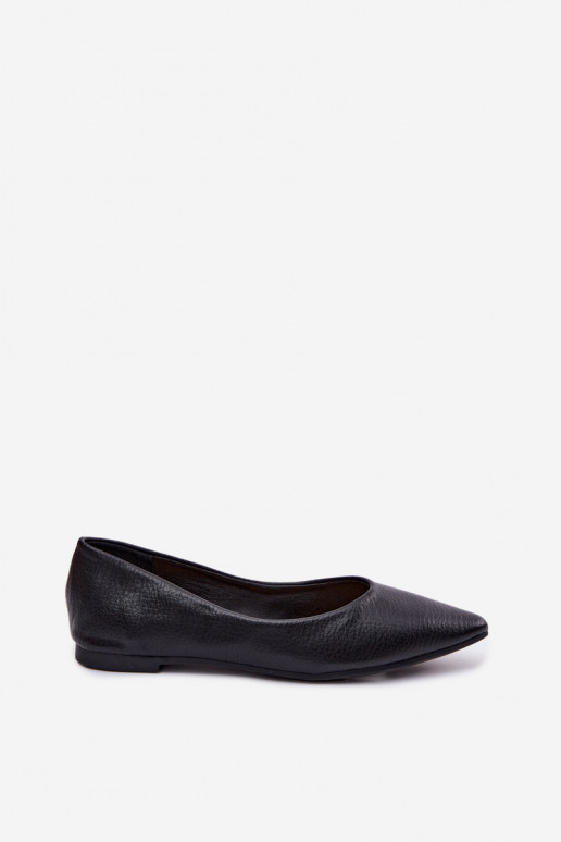 Mustad kunstnahast ballerinad Nelisa