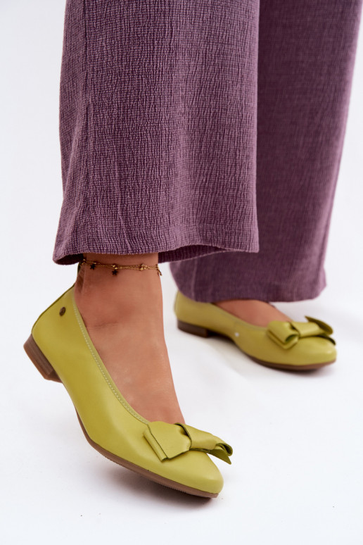 Ballet flats koos paeltega laimi värvuses