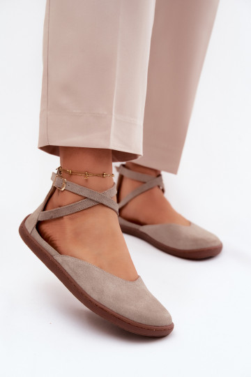 Seemisnahast baleriinad  Barefoot Triipudega Zazoo 320 Nokatspuccino 2