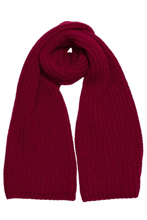 Bordo värvi briaunuotas sall