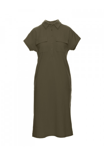 Safari kleit klappidega taskutega - khaki 2