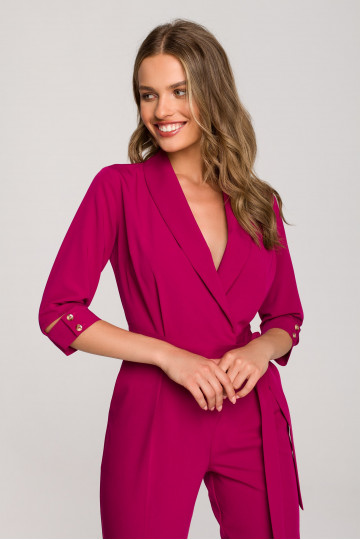 Pluumivärvi jumpsuit kaelusega 2