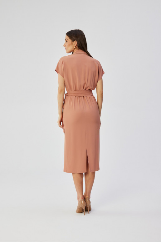 Roosa T-särk kleit vööga