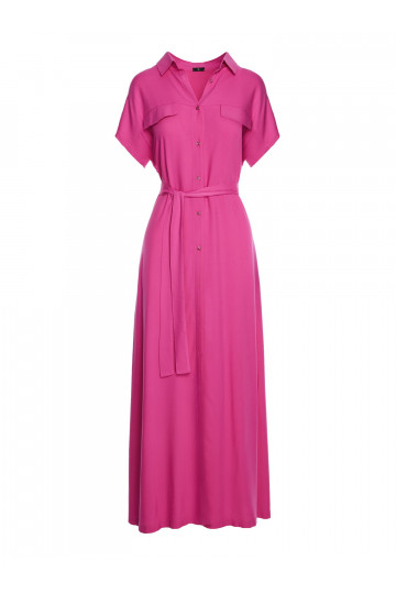 Lilla viskoosist maxi T-särk kleit 2