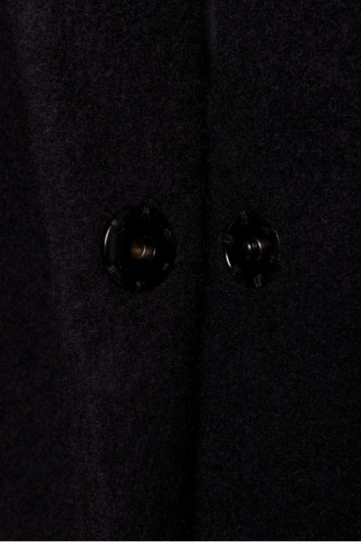 Lühike teddy jakk - must