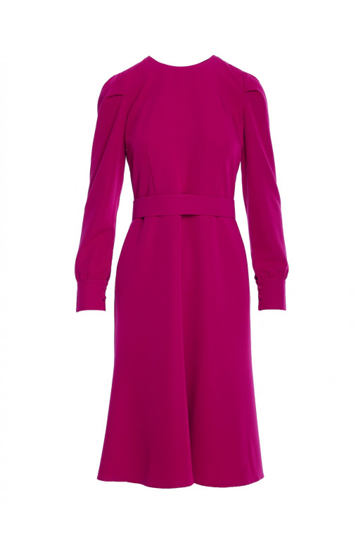 Laienev kleit vööga - ploomi värvi