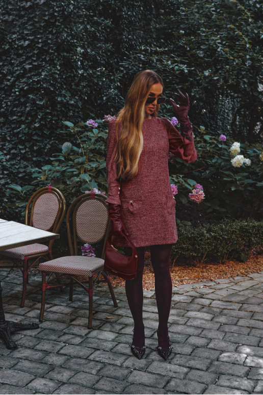 Bordo tvidist mini kleit