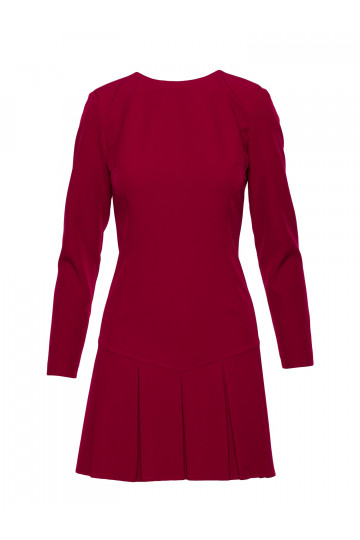 Bordo kleit volangidega 2