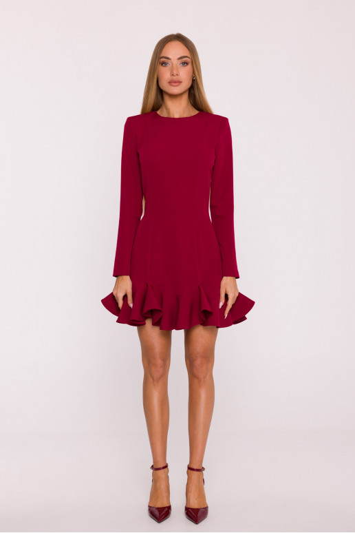 Bordo kleit volangidega