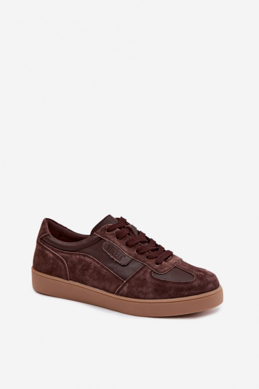 Sametist sneakers-mudeli naiste kingad Vinceza 7933 šokolaadi värv