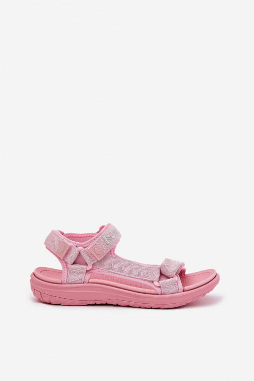 Roosad naiste sandaalid kleepuvate kinnitustega Lee Cooper LCIN-25-34-3561L