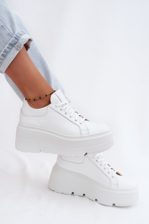 Naiste sneakers platvormiga valge värviga Zazoo N1000S3