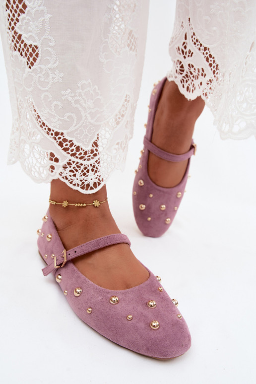 Ballettossud kaunistustega ja rihmadega violetset Cuddly