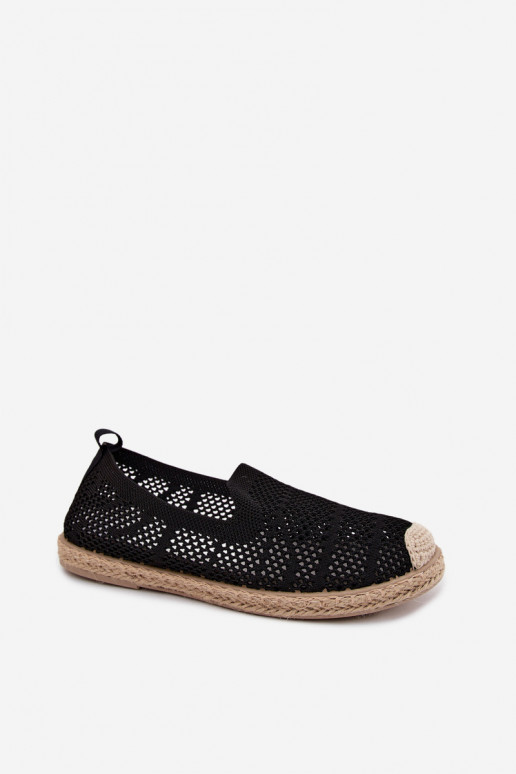 Ažuursed espadrillid  Riidest Must Candessa