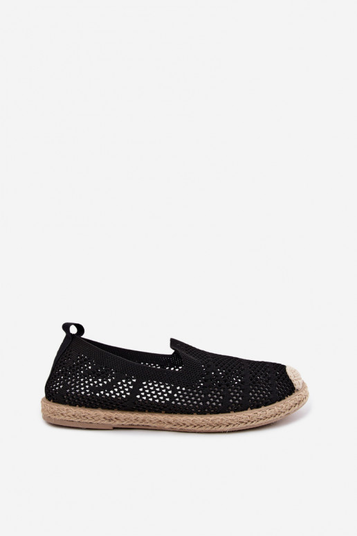 Ažuursed espadrillid  Riidest Must Candessa