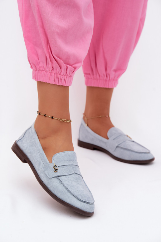 Sinised faux suede naiste mokasiinid Prestelle