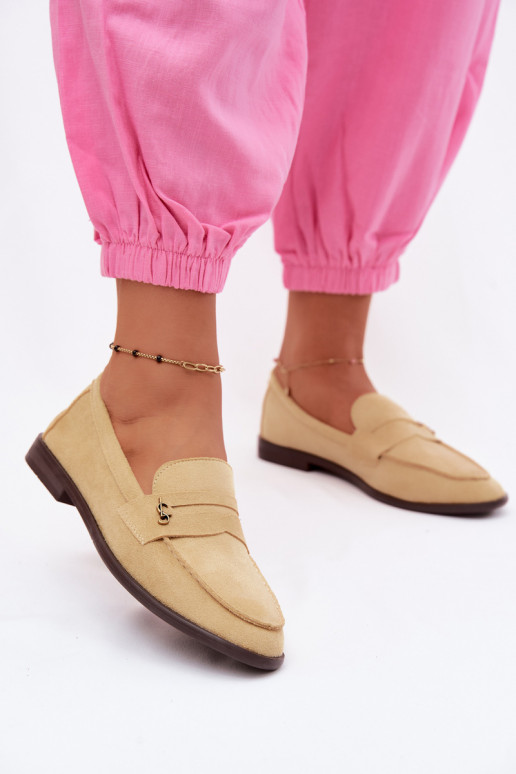 Kollased faux suede naiste mokasiinid Prestelle