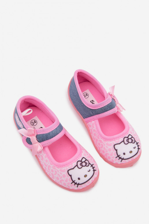 baleriinid  Plätud laste krõpsudega kinnitatav HELLO KITTY Tumeroosad värvi Shani