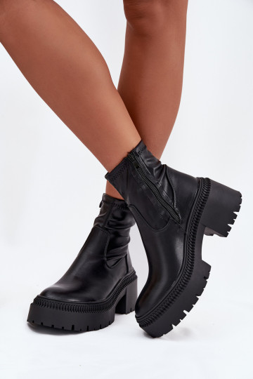 Naiste poolsaapad   Eko   Must Elvianne