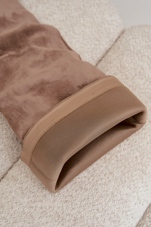 Slip-on naiste kõrged saapad õhukeste kontsadega khaki Corly