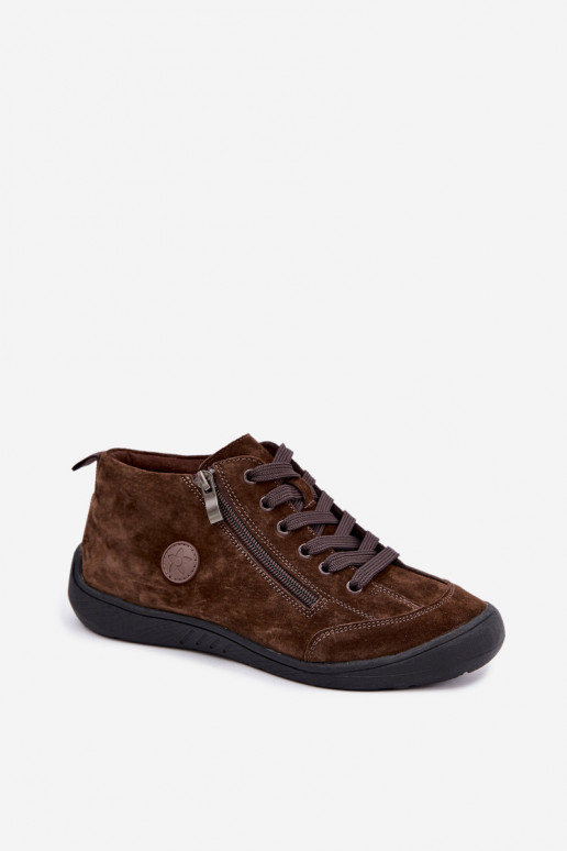 Naiste jalanõud šokolaadi faux suede Brindle