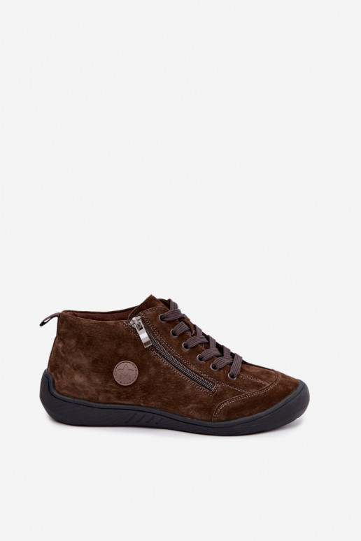 Naiste jalanõud šokolaadi faux suede Brindle